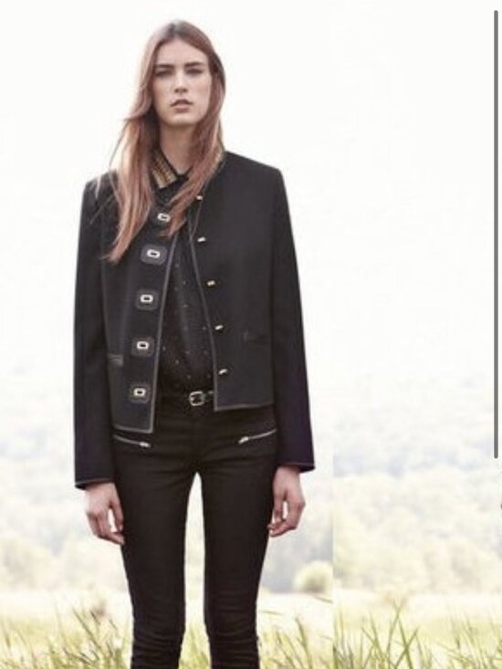 Club Monaco Jackets & Blazers - Club Monaco Lamb Leather Trim Jacket - Size 6